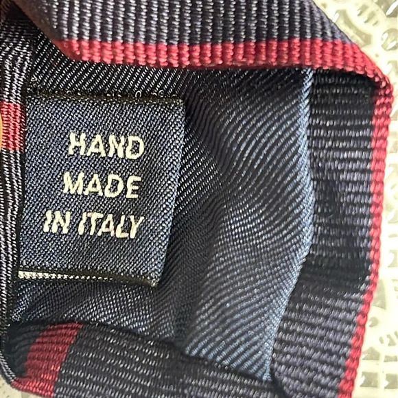 Striped Silk Repp Narrow Tie Polo Ralph Lauren - Picture 6 of 12